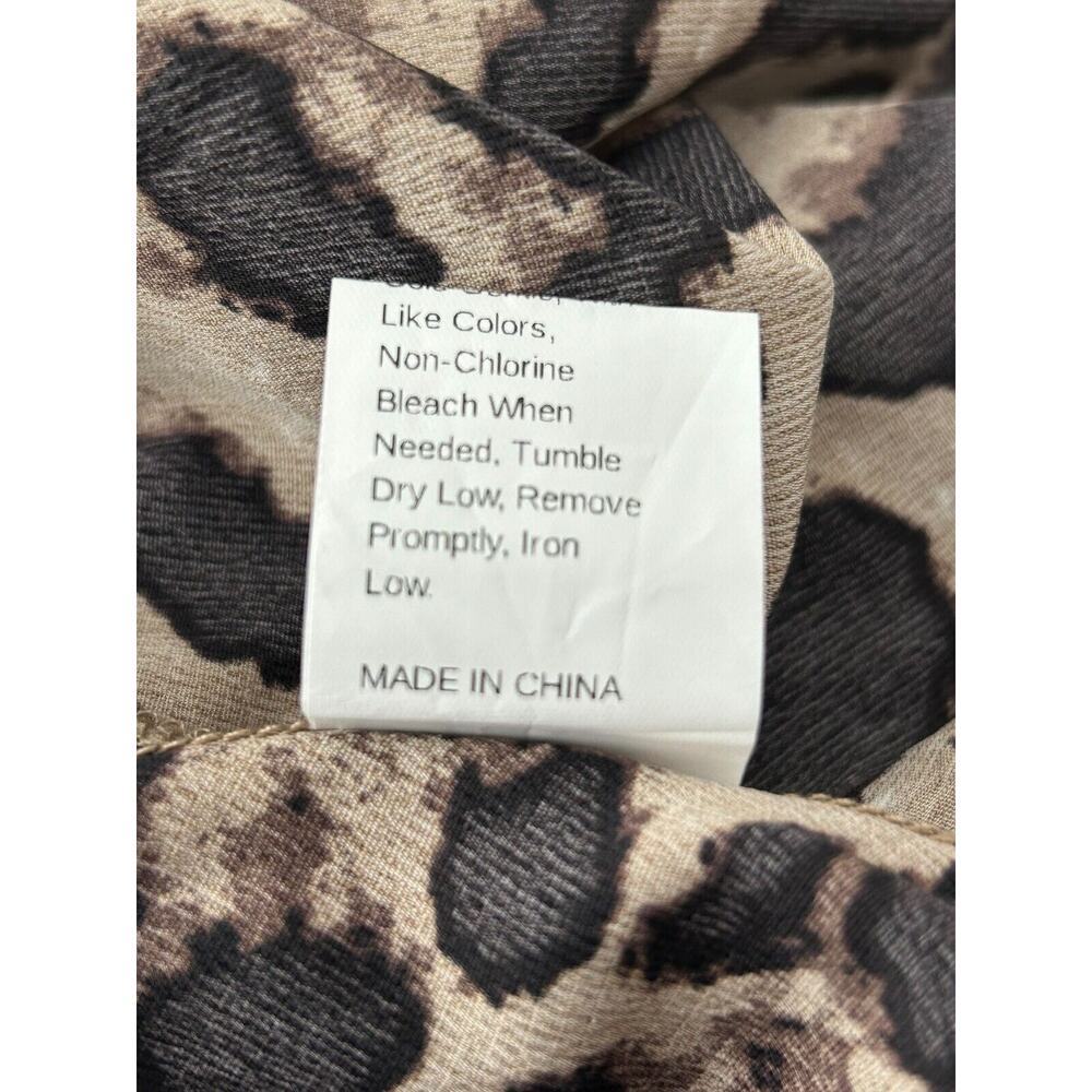Shein Curve Dress Size 3XL Animal Print Short Sleeve Ruffle V-Neck Faux Wrap - Picture 10 of 15
